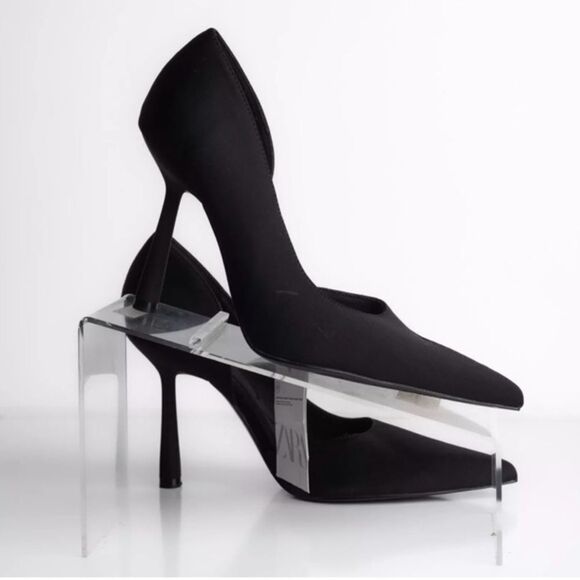(Z) Zara Women's D'Orsay Black Pumps High Heels Sizes US/EU 8/39 - Picture 9 of 11